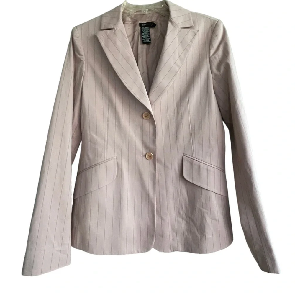 BCBG MaxAzria Blazer Two Button Pink Lined Size Medium - Picture 4 of 7